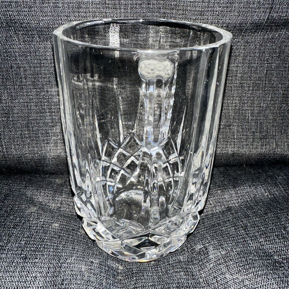 Crystal Beer Mug Handled Cristal D'Arques Longchamp Diamax HEAVY Excellent Nice!